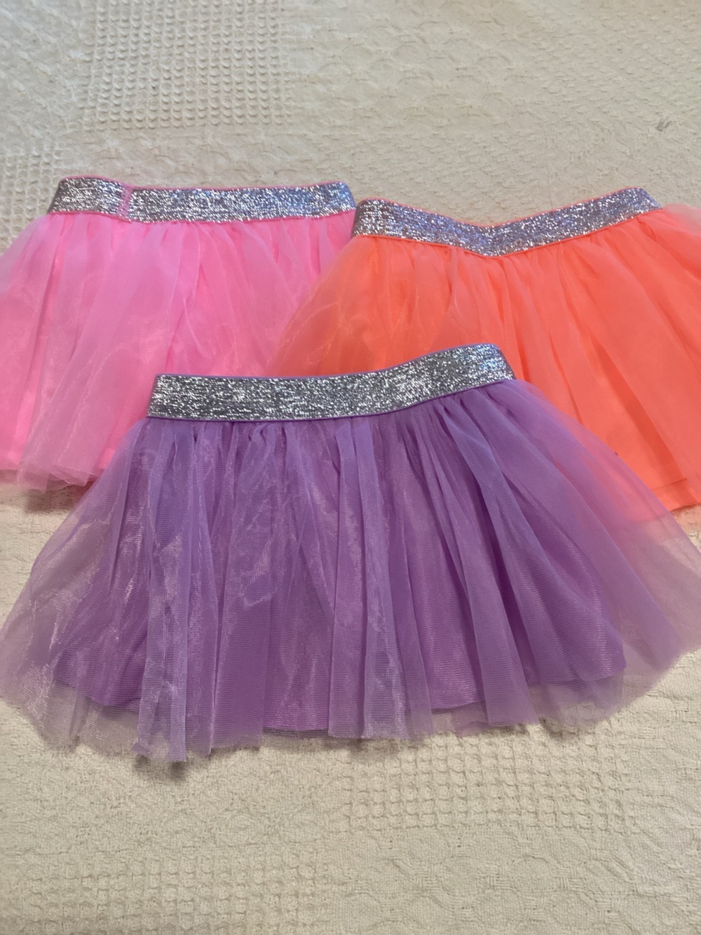 ✔️✔️Garanimals-Set of 3 Sparkle Waist Tulle Skirts - Pink, Orange, Purple